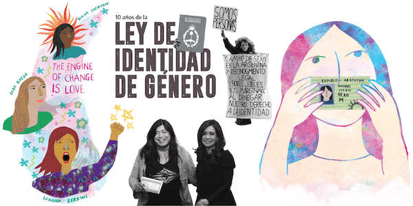 | Illustrations by Cressida Knapp Archive images show Karina Urbina protesting in 1991 top Diana Sacayán receiving her DNI from Fernández de Kirchner in 2012 | MR Online