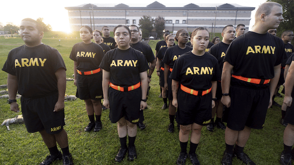 | Students in an Army prep course stand at attention AP PhotoSean Rayford | MR Online