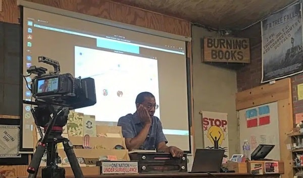 | John Parker speaks at Burning Books in Buffalo NY Sept 17 SLL photo | MR Online
