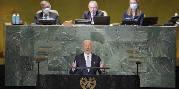 | President Joe Biden addresses to the 77th session of the United Nations General Assembly September 21 2022 at UN headquarters AP PhotoMary Altaffer | MR Online