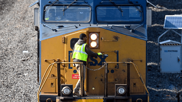 | A locomotive stops to switch tracks before arriving at the Selkirk rail yard Sept 14 2022 in Selkirk NY AP PhotoHans Pennink | MR Online