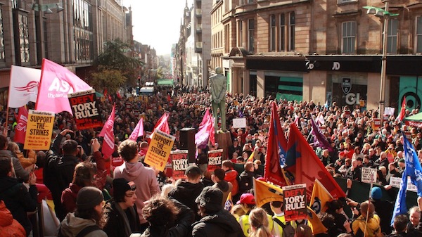 | Mobilization in Glasgow on October 1 Photo via Twitter | MR Online