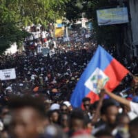 Since August 22, hundreds of thousands of Haitians have been demonstrating against chronic gang violence, poverty, food insecurity, inflation and fuel shortages, and demanding de-facto President Ariel Henry’s resignation. (Photo: Radyo Rezistans/Facebook)