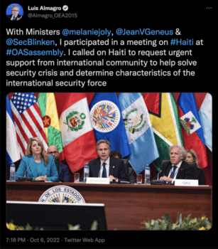 | OAS Secretary General Almagro wants Haiti to request foreign military intervention regardless of what Haitians actually want | MR Online