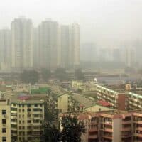 Haze of pollution in Beijing. 2006. (Photo: David Barrie / Flickr)