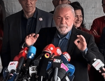 | Escola Estadual Joao Firmino Lula Addressing the Press After Casting His Vote Source photo by Lauren Smith | MR Online