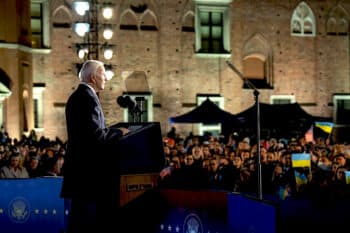| US President Joe Biden delivers remarks on the war in Ukraine on March 26 at the Royal Castle in Warsaw White House Adam Schultz | MR Online