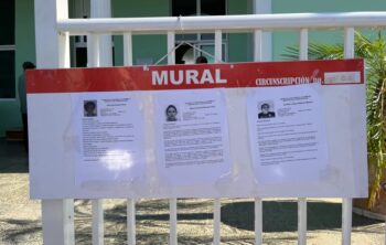 | Biographies of candidates are posted outside of the polling station for voters to read | MR Online