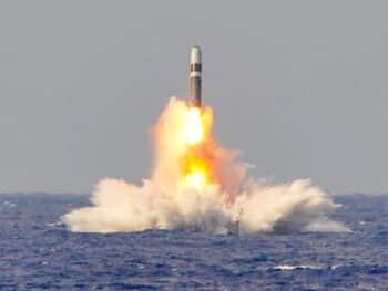| A UGM 133A Trident II ballistic missile is launched from the US Navy Ohio class ballistic missile submarine USS West Virginia in 2014 US Navy | MR Online