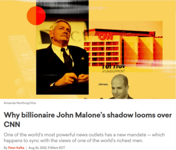 | Liberty Medias John Malone Vox 82622 Fox News in my opinion has followed an interesting trajectory of trying to have news news I mean some actual journalism embedded in a program schedule of all opinions | MR Online