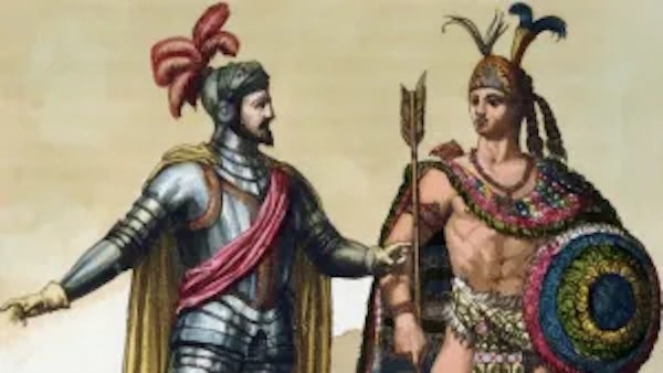 | Montezuma II emperor of the Aztecs and Hernán Cortés Spanish conquistador | MR Online