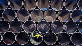 | Tubes are stored in Sassnitz Germany during construction of the natural gas pipeline Nord Stream 2 Dec 6 2016 Jens Buettner | DPA via AP | MR Online