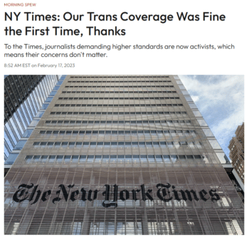 | Hell Gate 21723 on the journalists who questioned the New York Times trans coverage To the Times theyre now activists which means their concerns dont matter | MR Online