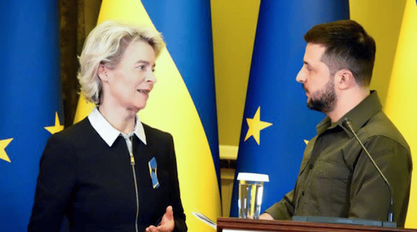 | Ursula von der Leyen with Ukrainian President Volodymyr Zelensky Source bg turkcom | MR Online