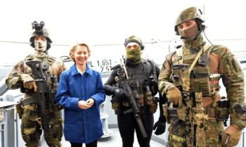 | Then German Defense Minister Ursula von der Leyen poses with German Special Forces during visit to German army Bundeswehr in Kiel Germany April 21 2017 Source newsweekcom | MR Online