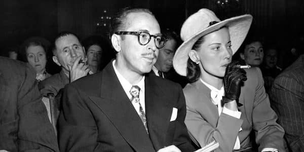 | Screenwriter Dalton Trumbo with his wife Cleo at the House Un American Activities Committee hearings in 1947 Marxist poet Bertoldt Brecht can be seen in the background Credit Mesa County Libraries via Wikimedia Commons | MR Online