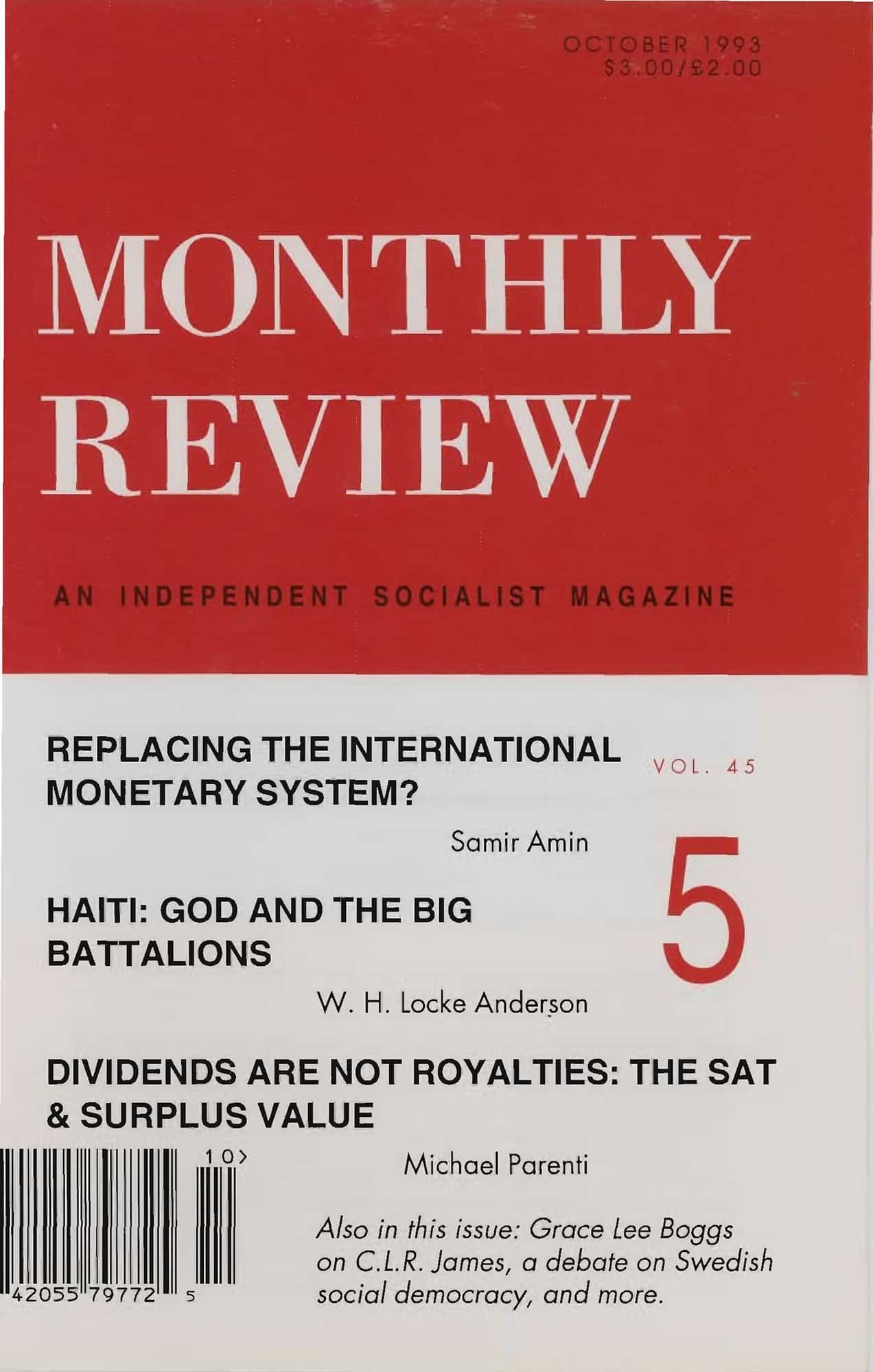 | Monthly Review Volume 45 Number 5 October 1993 | MR Online