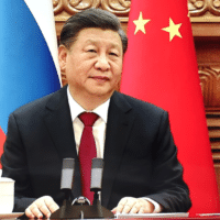 Chinese President Xi Jinping during talks via video with Russian President Vladimir Putin, Dec. 30, 2022. (Kremlin)