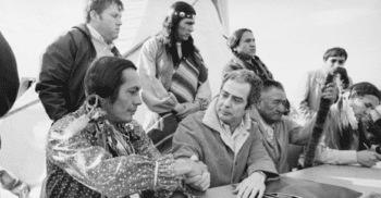 | Russell Means and Kent Frizzell shaking hands Source historycom | MR Online