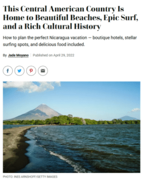 | Travel + Leisure 42922 praises Nicaragua as home to a rich cultural heritage and friendly locals who go out of their way to get you the most delicious seafood help you catch a wave or show you the way around the backroads | MR Online