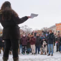 The University of Minnesota's Graduate Labor Union gathered union authorization cards representing nearly half the bargaining unit in the first 24 hours of the drive. Photo: Nolan Ferlic.