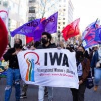 | Hundreds of activists took to the streets on March 4 uplifting the anti imperialist womens movement credit Hannah Ballesteros | MR Online