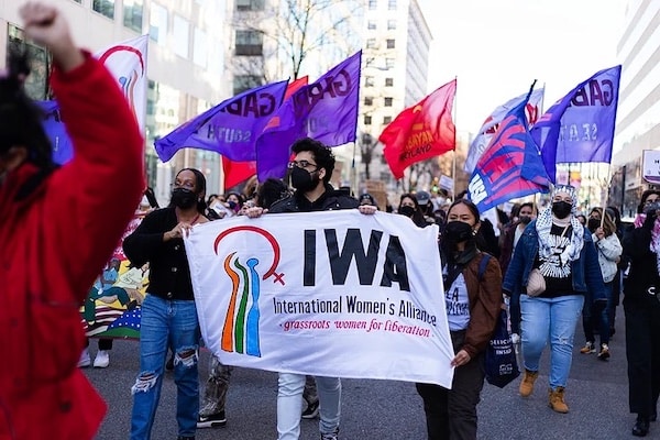| Hundreds of activists took to the streets on March 4 uplifting the anti imperialist womens movement credit Hannah Ballesteros | MR Online