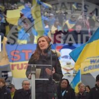 USAID’s Samantha Power joined EU and US officials rallied at the Lincoln Memorial at a pro-war demonstration organized by a clique of Ukrainian activists that have described themselves as “true Banderites” and “Right Sektor’s Washington DC branch.”