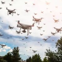 | Drone swarms The Pentagons massive budget includes a new project the Autonomous Multi domain Adaptive Swarms of Swarms AMASS to launch automated coordinated attacks by swarms of thousands of many types of drones that operate in the air on the ground and in the water | MR Online