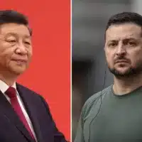 | Chinese President Xi Jinping left and Ukrainian President Volodymyr Zelensky right Photo Alexey FurmanLintao ZhangGettyimagesruOrinocoTribune | MR Online