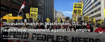 | Liberation 32023 the newspaper of the Party for Socialism and Liberation was one of the few outlets to cover the March 18 peace march in Washington DC | MR Online