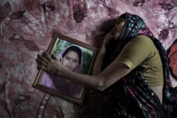 | Poly Akhters mother Shahana 38 grieves for her 1 June 2013 Credit Taslima Akhter | MR Online