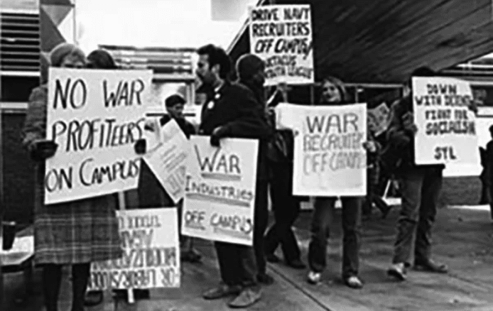 | Protest against military influence at the University of Michigan during the 1960s Source umichedu | MR Online