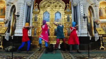 | Pussy Riot performing their punk prayer in Moscows Cathedral of Christ the Savior Source dwcom | MR Online
