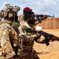 U.S. forces host a range day with the Danab Brigade in Somalia, April 5, 2021