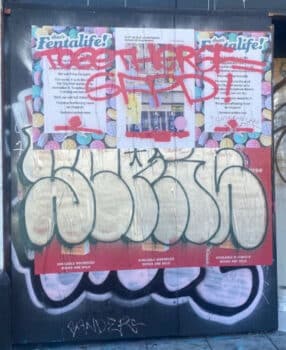 | Graffiti reads TogetherSF = SFPD TogetherSF is a publication owned by tech billionaire Michael Moritz | MR Online
