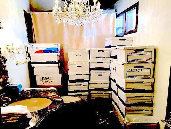 | Boxes of classified documents stored in a bathroom at Mar a Lago US Department of Justice Public domain Wikimedia Commons | MR Online