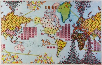 | Dan Mills USA Current Wars Conflicts with by continent Belligerent and Supporter groups marked with black and red circles respectively and Asylum Seekers Internally Displaced Refugees and Stateless marked with a letter for every million and killed marked with a letter for every 250k 2017 | MR Online