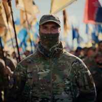 | Soldier of the special regiment of the National Guard of Ukraine Azov March in honor of the Day of the Defender of Ukraine Kyiv 2020 spoiltexile CC BY SA 20 httpscreativecommonsorglicensesby sa20 via Wikimedia Commons | MR Online