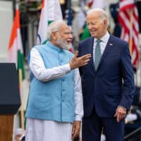 India's Prime Minister meets with US President Joe Biden in Washington on June 22, 2023