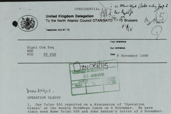 | Declassified files expose British role in NATOs Gladio terror armies | MR Online