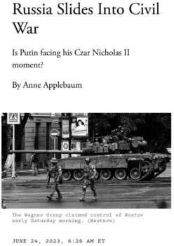 | Anne Applebaum Russia is sliding into what can only be described as a civil war | MR Online