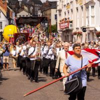 Thousands of people gathered at the annual Durham Miners' Gala Photo: Neil Terry