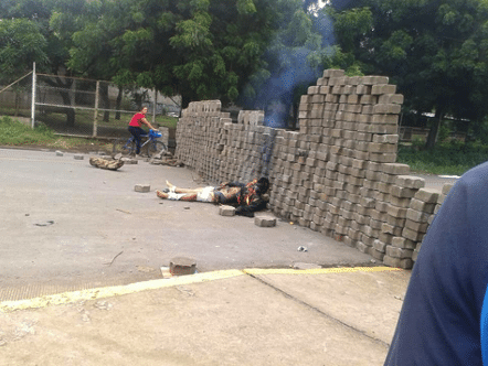 | Gabriel Vados body burns next to a roadblock in Masaya July 15 2018 | MR Online