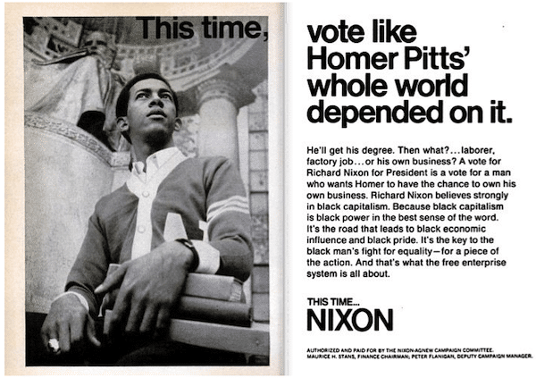 | Richard Nixon Black Capitalism campaign ad in 1968 | MR Online