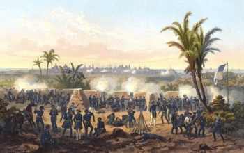 | American forces attacking Veracruz during Mexican American War Source peacehistory usfporg | MR Online