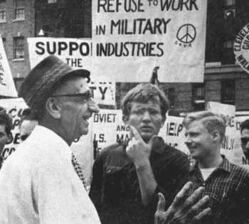| AJ Muste with anti war dissenters at rally against the Vietnam War in the mid 1960s Source hopeedu | MR Online
