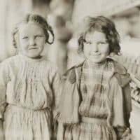 | Two of the helpers in the Tifton Cotton Mill Tifton Georgia 1909 Source Preus museum Library of Congress Committee Collection National Child Labor Wikicommons cropped from original shared under license CC BY 20 | MR Online