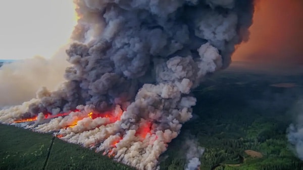 | The Donnie Creek wildfire in northeast British Columbia Canada seen here on June 4 2023 became the largest recorded in the provinces history in mid June June 2023 was Canadas warmest June on record Image credit BC Wildfire Service | MR Online