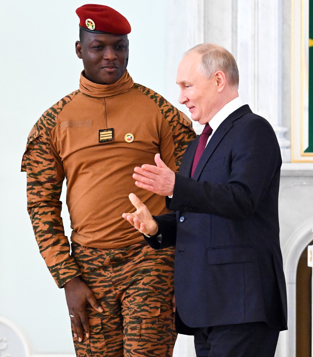| President Putin meets with President Ibrahim Traore as part of the second 2023 Russia Africa summit in Moscow Dmitry Azarov | AP | MR Online
